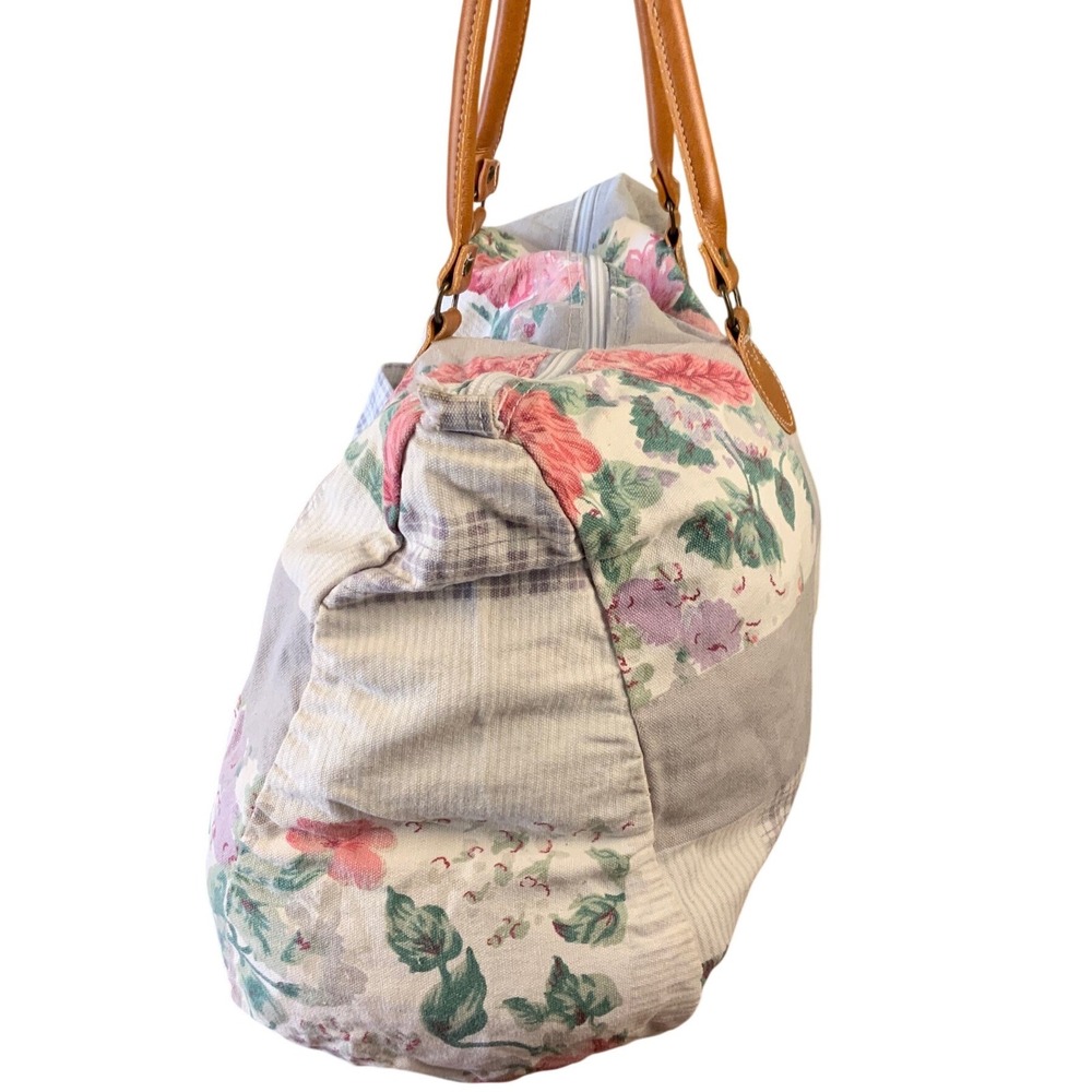 Gitano Vintage Floral Plaid Patchwork Duffle Bag … - image 4